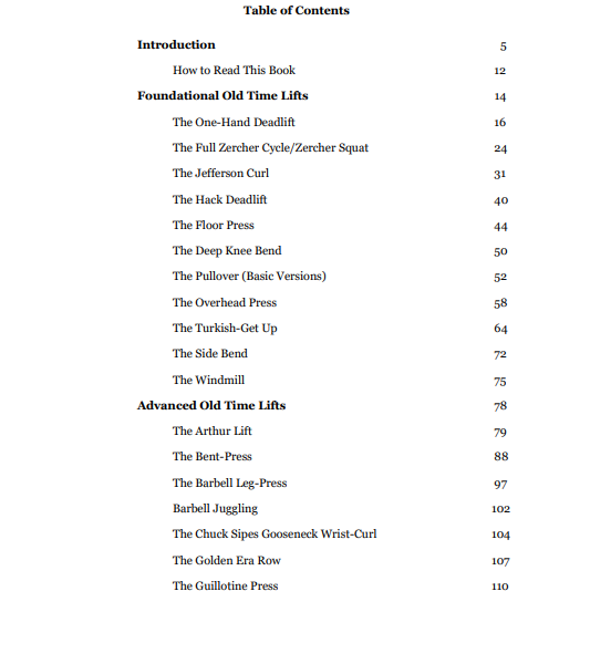 Old Time Lifts for Modern Lifters Ebook
